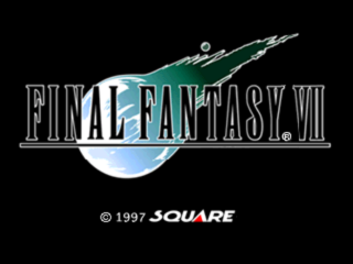Final Fantasy 7 VII Promo Version title screen for Playstation